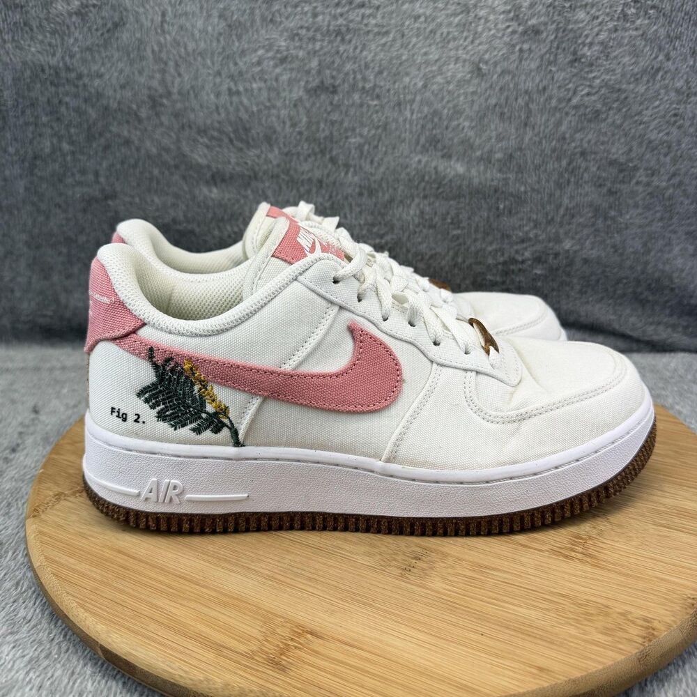 Nike Air Force 1 SE Catechu Shoes Womens Size 7.5 White Pink Sneakers CZ0269-101